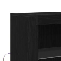 Berkfield Home Sideboard with LED Lights Black Oak 60x37x100 cm - Size: 60 x 37 x 100 cm - thumbnail 9