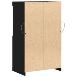 Berkfield Home Sideboard with LED Lights Black Oak 60x37x100 cm - Size: 60 x 37 x 100 cm - thumbnail 8