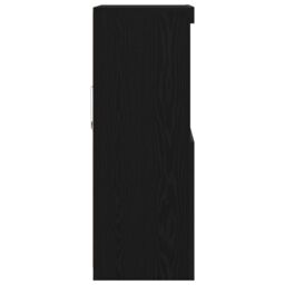 Berkfield Home Sideboard with LED Lights Black Oak 60x37x100 cm - Size: 60 x 37 x 100 cm - thumbnail 7