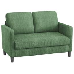 Dprodo 129CM Small Sofa Couch, Soft Corduroy LoveSeat in Green - Size: 1 Pack - thumbnail 7