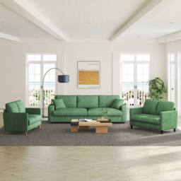 Dprodo 129CM Small Sofa Couch, Soft Corduroy LoveSeat in Green - Size: 1 Pack - thumbnail 9
