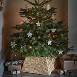 Lemon Pavilion Furniture and Decor Foldable Square Tree Skirt - Water Hycainth - L60 x W60 x H26 cm in Brown - thumbnail 2