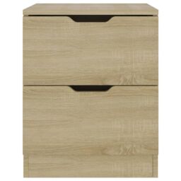 Berkfield Home Bedside Cabinet Sonoma Oak 40x40x50 cm Engineered Wood in Brown - Size: 40 x 40 x 50 cm - thumbnail 3