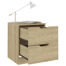 Berkfield Home Bedside Cabinet Sonoma Oak 40x40x50 cm Engineered Wood in Brown - Size: 40 x 40 x 50 cm - thumbnail 5