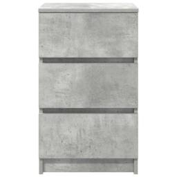 Berkfield Home Bedside Cabinet with 3 Drawers Concrete Grey 39x35x65 cm - Size: 39 x 35 x 65 cm - thumbnail 6
