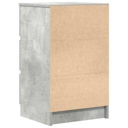 Berkfield Home Bedside Cabinet with 3 Drawers Concrete Grey 39x35x65 cm - Size: 39 x 35 x 65 cm - thumbnail 8