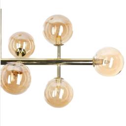 Wyld and Coco 10-Light Gold Steel and Glass Pendant Lamp Modern Ceiling Light - thumbnail 6