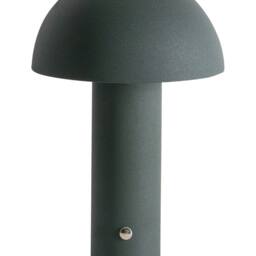 Wyld and Coco Dark Green Mushroom Table Lamp Wireless LED Iron - thumbnail 2