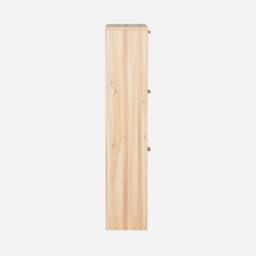 sweeek 3-door Shoe Cabinet With Cane & Wood Effect in Light Brown - thumbnail 4