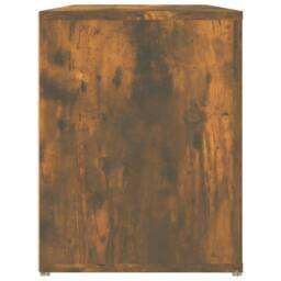 Berkfield Home Shoe Rack Smoked Oak 100x35x45 cm Engineered Wood in Brown - Size: 100 x 35 x 45 cm - thumbnail 6