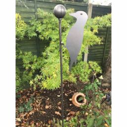 Poppyforge Woodpecker & Ball Plant Pin 5Ft (Pack of 3), Steel, H152.4cm, BM/RtR in Black