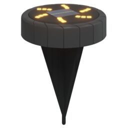 Berkfield Home Solar Ground Lights with Ground Spikes Outdoor 12 pcs Warm White in Black - thumbnail 3