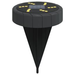 Berkfield Home Solar Ground Lights with Ground Spikes Outdoor 12 pcs Warm White in Black - thumbnail 5