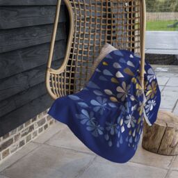 Benjamin Tate Design Autumn Print Blanket in Natural - Size: 120 cm x 150 cm - thumbnail 4
