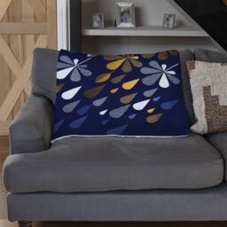 Benjamin Tate Design Autumn Print Blanket in Natural - Size: 120 cm x 150 cm - thumbnail 2