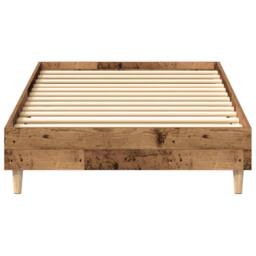 Berkfield Home Bed Frame No Mattress Old Wood 90x190 cm Single Engineered Wood in Brown - thumbnail 5