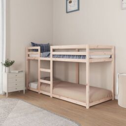 Berkfield Home Bunk Bed 80x200 cm Solid Wood Pine in Brown - thumbnail 3