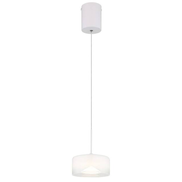 Netlighting Belinda Slim Pendant White Matt Opal Glass Shade LED 4000K - image 1