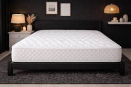 Chester & Oakley Luxury Damask Memory Foam Mattress - 10 INCH in White - Size: Small Single - thumbnail 2