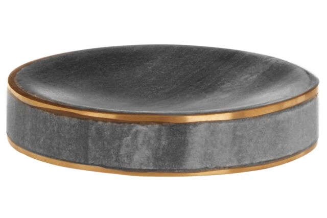 Orsina Grey Marble Range Grey Marble Brass Soap Dish - image 1