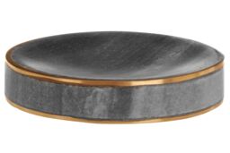 Orsina Grey Marble Range Grey Marble Brass Soap Dish - thumbnail 1