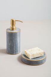 Orsina Grey Marble Range Grey Marble Brass Soap Dish - thumbnail 4