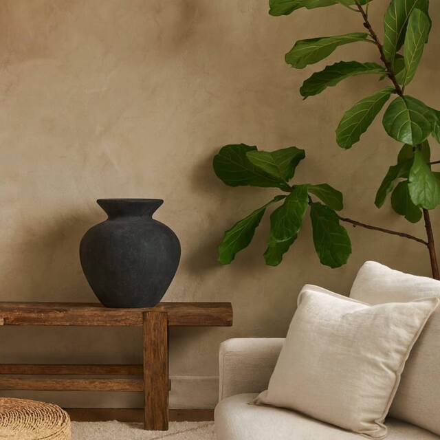 Wyld Haus Stonefern Black Aged Stoneware Vase in Grey - image 1