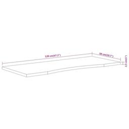 Berkfield Home Beautiful Desk Top 120x50x2.5 cm Rectangular Solid Wood Acacia in Brown - thumbnail 9