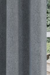 Enhanced Living 'Austin' Grey 100% Blackout, Thermal, Linen Look Pair of Eyelet Curtains - Size: 117 cm width x 183 cm drop - thumbnail 3