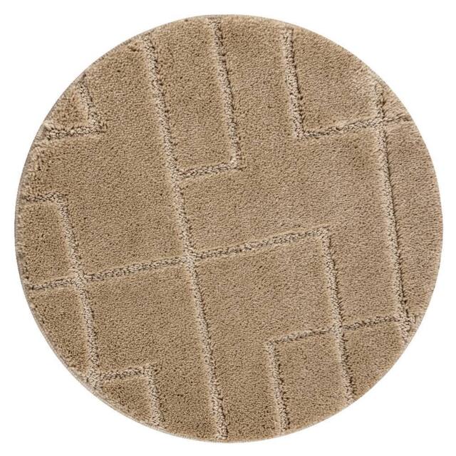 RugsX Dywaniki Łazienkowe Rug in Beige - Size: 100 cm diameter - image 1