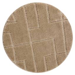 RugsX Dywaniki Łazienkowe Rug in Beige - Size: 100 cm diameter - thumbnail 1