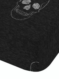 Catherine Lansfield 'Skulls' Halloween Fitted Sheet in Grey - Size: Double - thumbnail 2