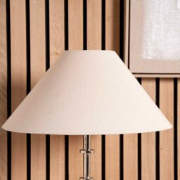 Ruma Natural Coolie Slubby Cotton Lamp Shade for Table Lamps & Floor Lamps in Beige - Size: 12 inches - thumbnail 1
