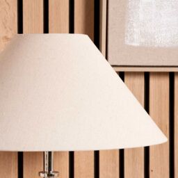 Ruma Natural Coolie Slubby Cotton Lamp Shade for Table Lamps & Floor Lamps in Beige - Size: 12 inches - thumbnail 2