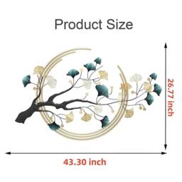 Havendro Ginkgo Tree Leaf Metal Wall Art Decorations Living Room Handmade - thumbnail 2