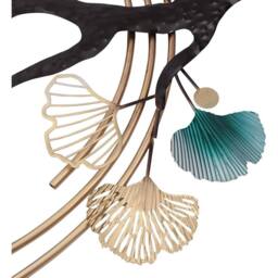 Havendro Ginkgo Tree Leaf Metal Wall Art Decorations Living Room Handmade - thumbnail 3