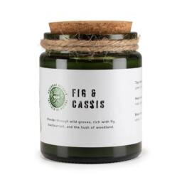 Serenityy Aroma Woodwick Soy Candle - Fig & Cassis in Dark Green - Size: 0.5m x 1m