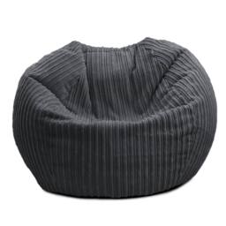rucomfy Beanbags rucomfy Indoor Classic Kids Bean Bag Chair - Jumbo Cord Slouchbag in Grey - thumbnail 4