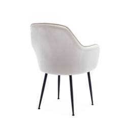 sweeek Pair of accent velvet armchairs with metal legs in White - thumbnail 7