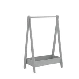EONLION Wooden Hanging Dress Up Clothes Rail Rack in Grey - thumbnail 1