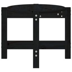Berkfield Home Coffee Table Black 87x48x35 cm Solid Wood Pine - Size: 87 x 48 x 35 cm - thumbnail 6