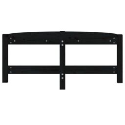 Berkfield Home Coffee Table Black 87x48x35 cm Solid Wood Pine - Size: 87 x 48 x 35 cm - thumbnail 5