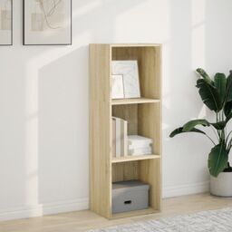 Berkfield Home Bookcase Sonoma Oak 40x30x114 cm Engineered Wood in Brown - Size: 40 x 30 x 114 cm - thumbnail 3
