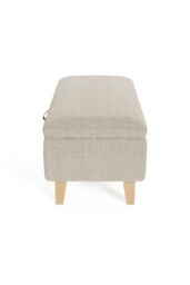Living and Home 71cm W Rectangle Storage Ottoman Footstool in Beige - thumbnail 5