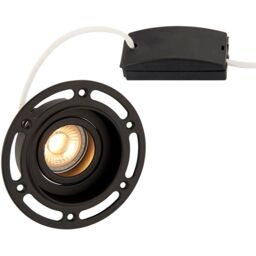 Loops 2 PACK Trimless Plaster-In Downlight - 50W GU10 Reflector LED - Matt Black - thumbnail 3