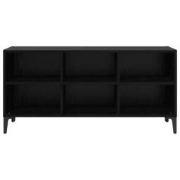 Berkfield Home Black Oak TV Stand Black Oak Particle board Standard - thumbnail 5