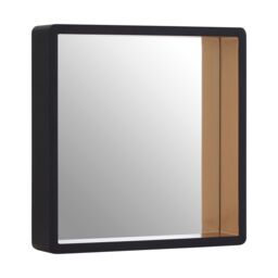 Orsina Trosa Large Black Wall Mirror with Gold Edge - thumbnail 2