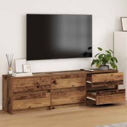 Berkfield Home TV Cabinet Other Old wood Engineered wood & Particle board in Brown - thumbnail 2