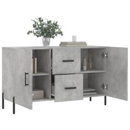 Berkfield Home Sideboard Concrete Grey 100x36x60 cm Engineered Wood - Size: 100 x 36 x 60 cm - thumbnail 4