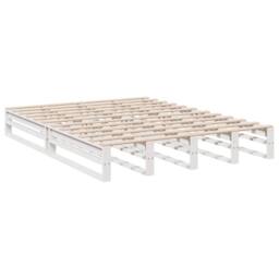 Berkfield Home Decorative Bookcase Bed without Mattress White 150x200cm Solid Wo - Size: 150x200 cm - thumbnail 8